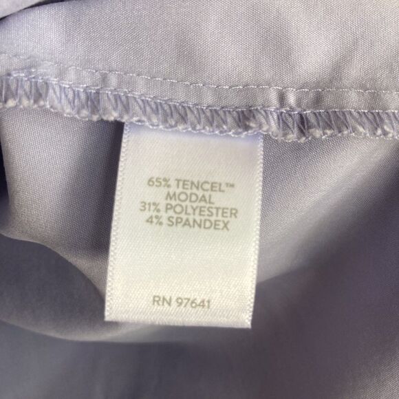 J Jill Button Up Tencel Modal Blend Periwinkle Shirt L Minimalist Classic - Picture 5 of 7